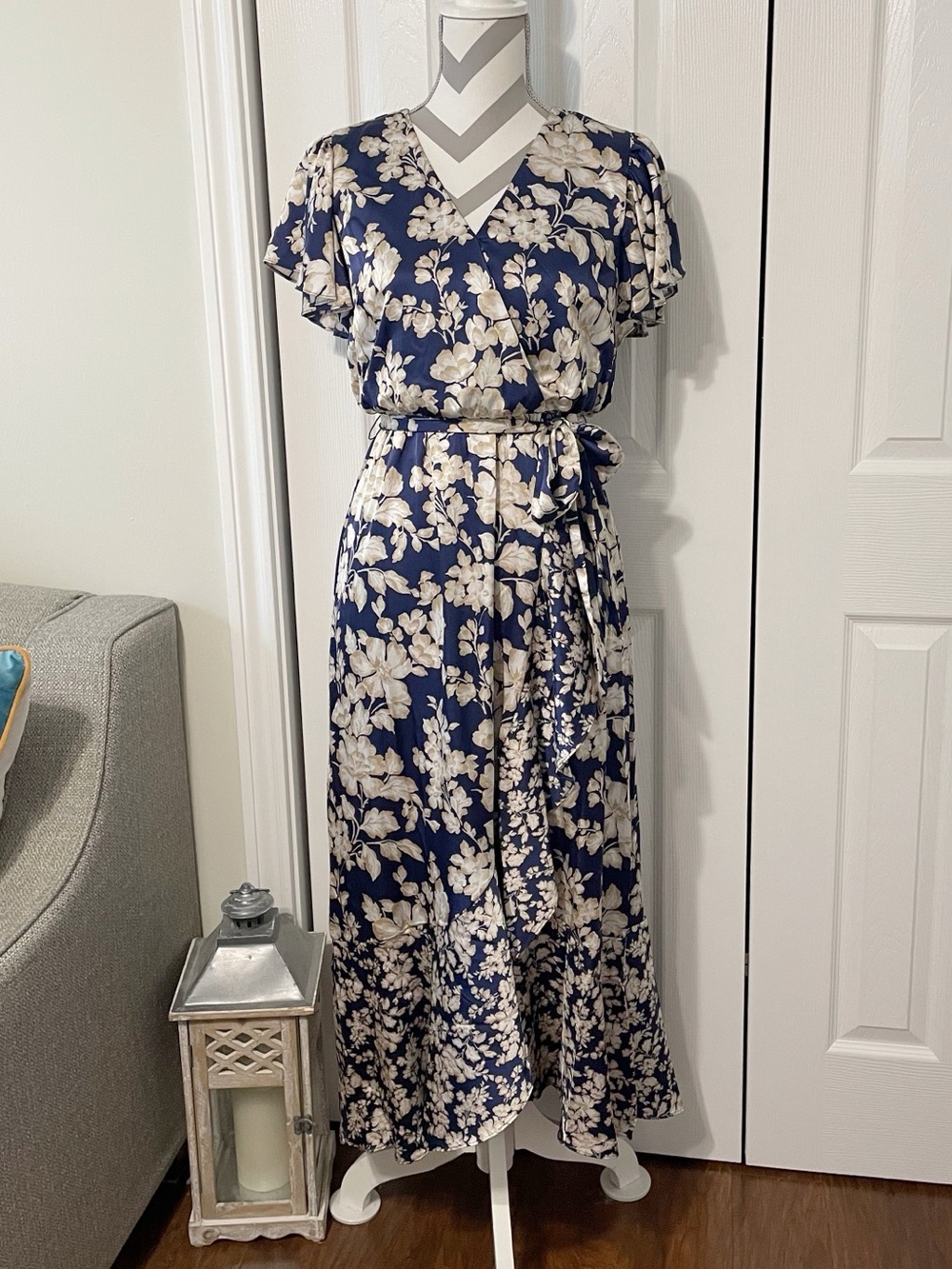 Nichole Miller Faux Wrap Maxi Dress